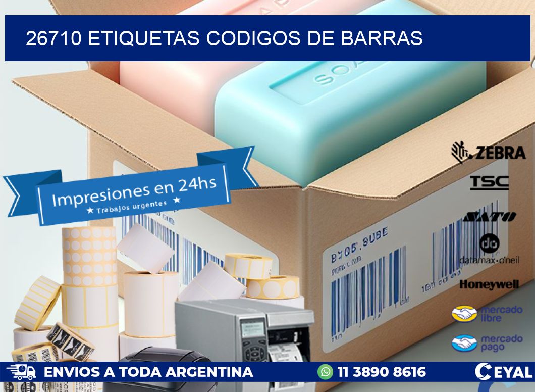 26710 etiquetas codigos de barras