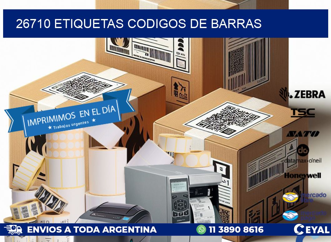 26710 etiquetas codigos de barras