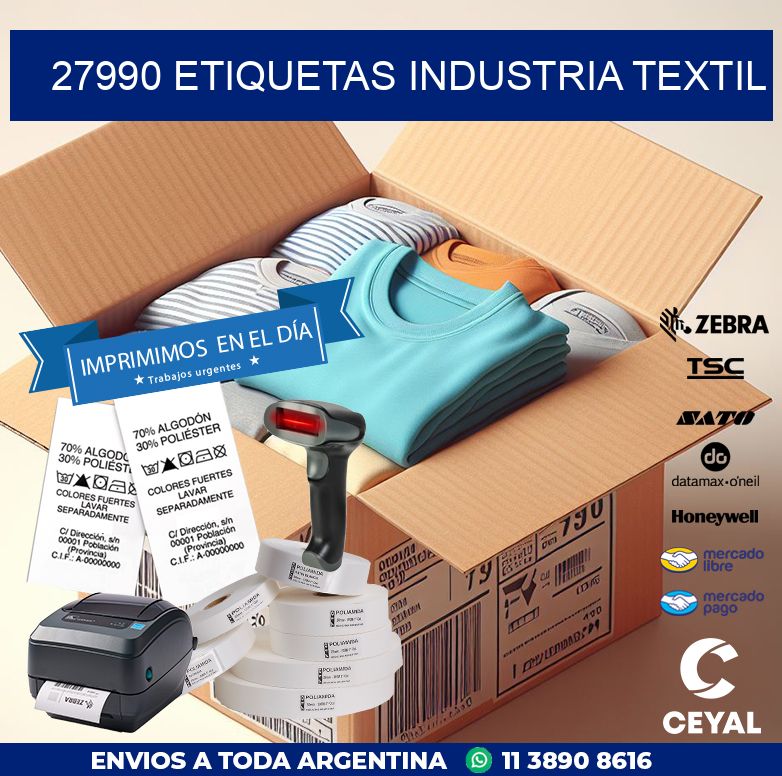 27990 ETIQUETAS INDUSTRIA TEXTIL