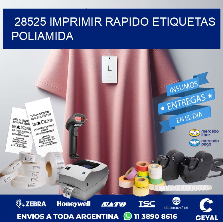 28525 IMPRIMIR RAPIDO ETIQUETAS POLIAMIDA