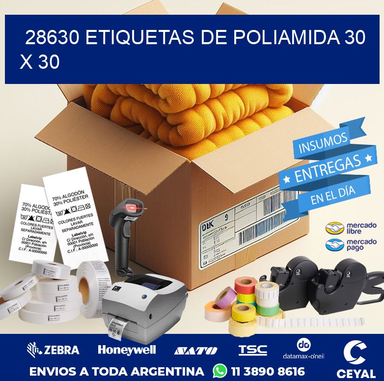 28630 ETIQUETAS DE POLIAMIDA 30 X 30