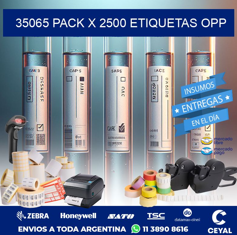 35065 PACK X 2500 ETIQUETAS OPP