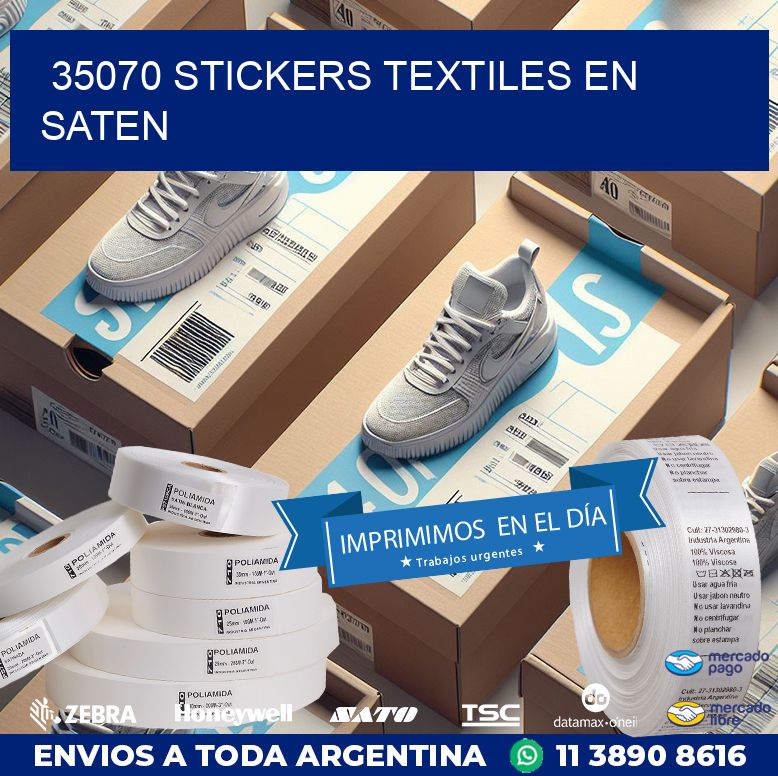 35070 STICKERS TEXTILES EN SATEN