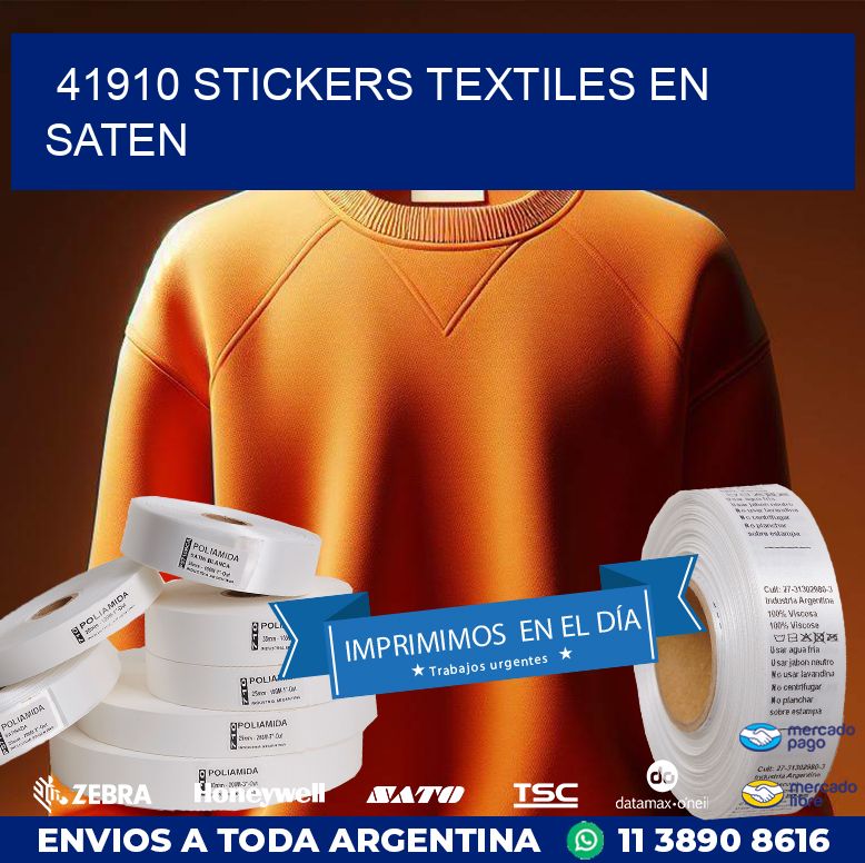 41910 STICKERS TEXTILES EN SATEN