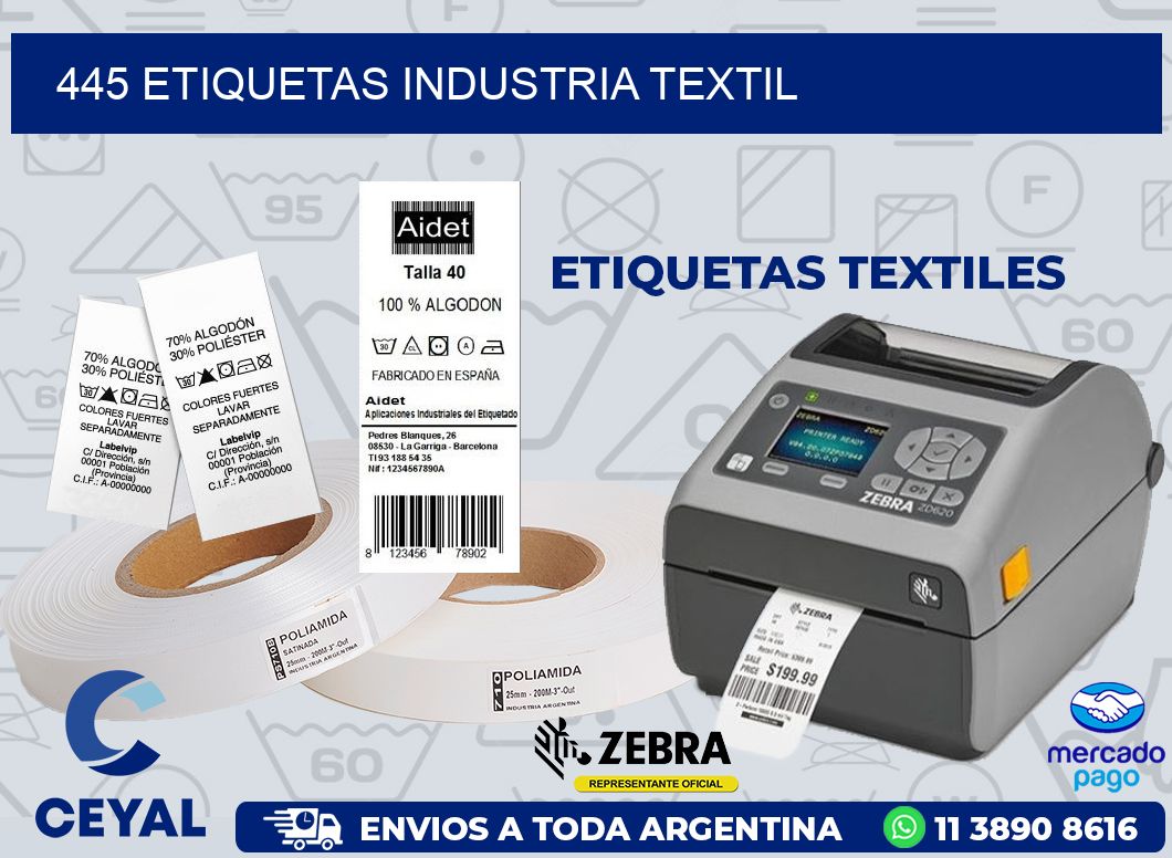 445 ETIQUETAS INDUSTRIA TEXTIL