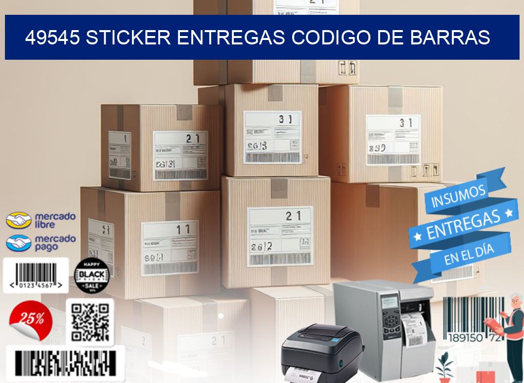 49545 STICKER ENTREGAS CODIGO DE BARRAS