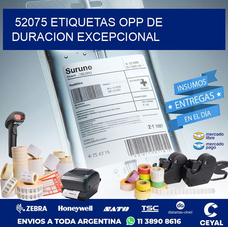 52075 ETIQUETAS OPP DE DURACION EXCEPCIONAL