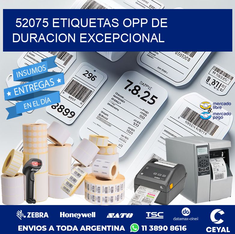52075 ETIQUETAS OPP DE DURACION EXCEPCIONAL
