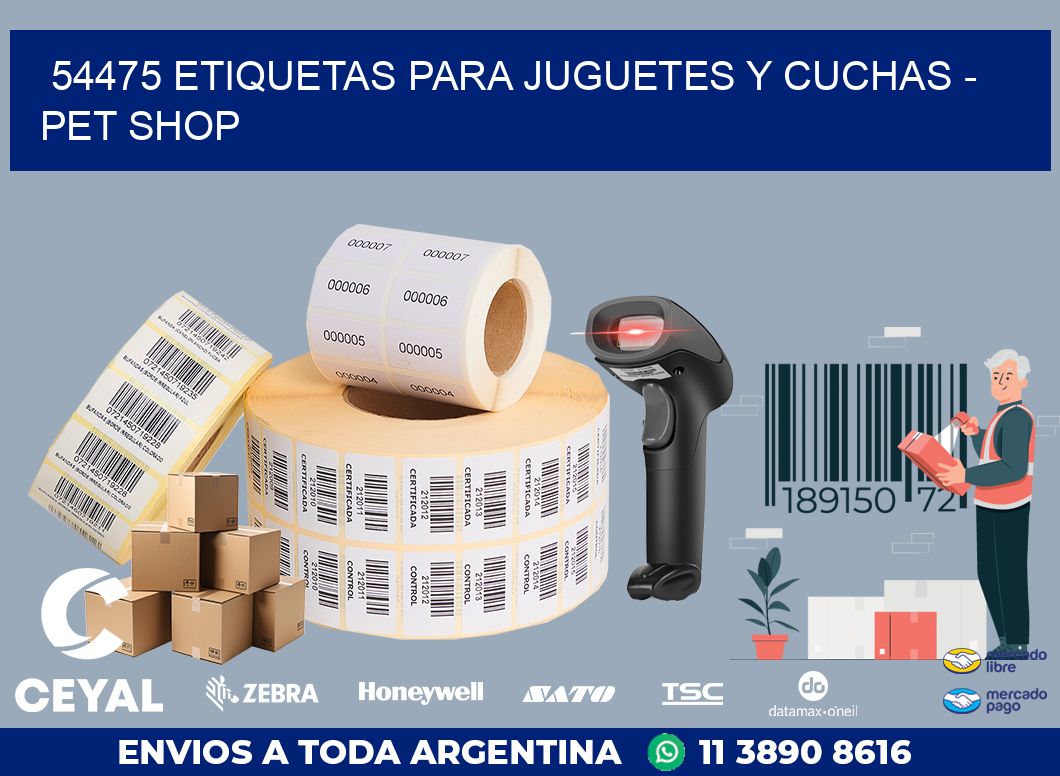 54475 ETIQUETAS PARA JUGUETES Y CUCHAS - PET SHOP