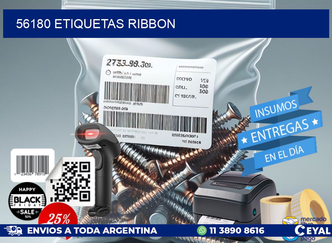 56180 ETIQUETAS RIBBON