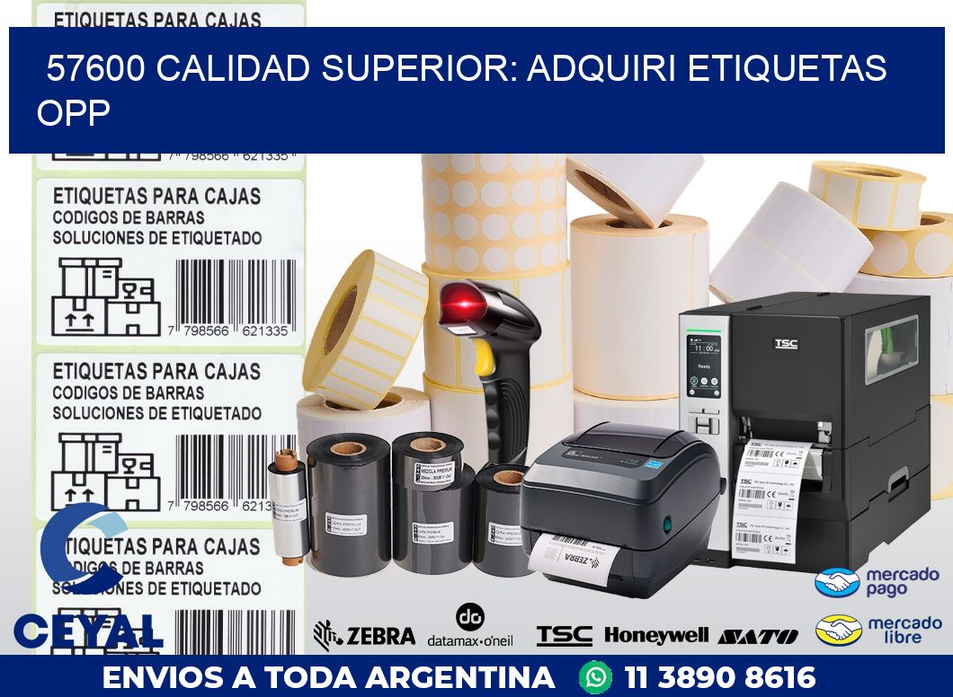 57600 CALIDAD SUPERIOR: ADQUIRI ETIQUETAS OPP