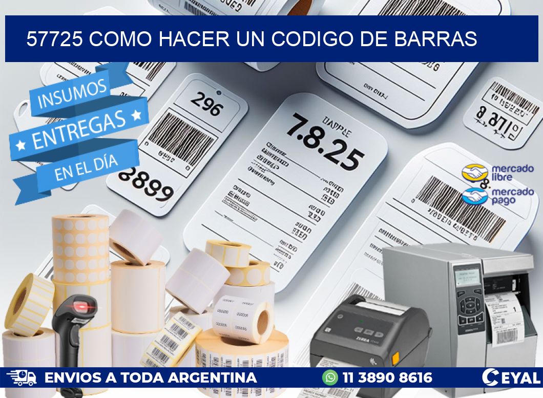 57725 como hacer un codigo de barras