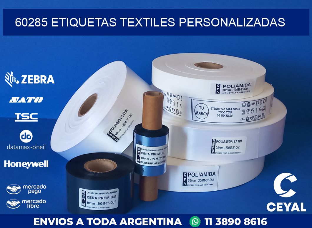 60285 ETIQUETAS TEXTILES PERSONALIZADAS