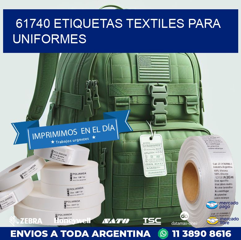 61740 ETIQUETAS TEXTILES PARA UNIFORMES