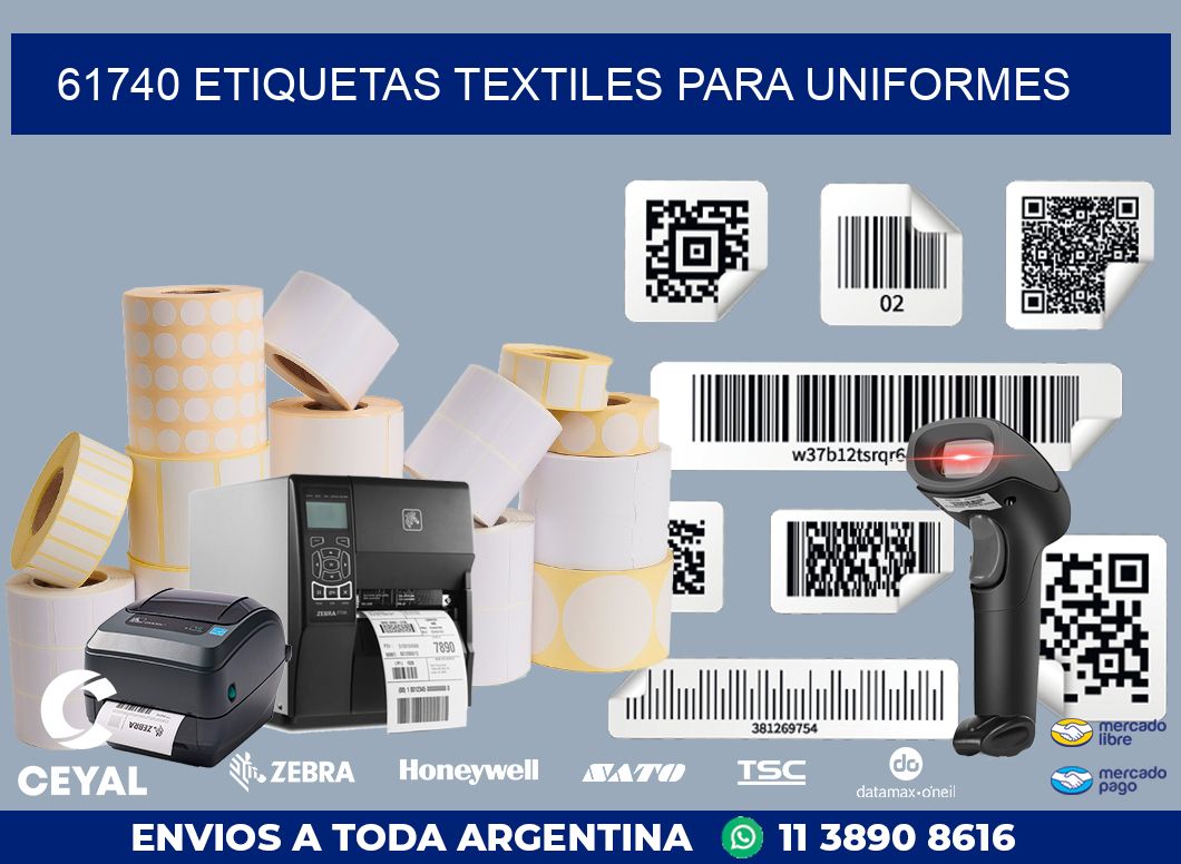 61740 ETIQUETAS TEXTILES PARA UNIFORMES