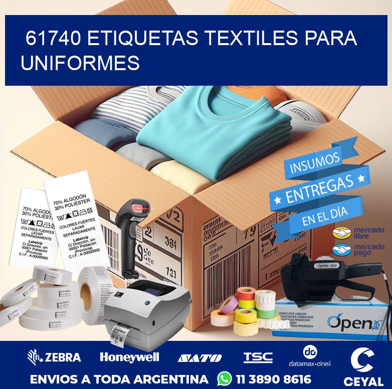 61740 ETIQUETAS TEXTILES PARA UNIFORMES