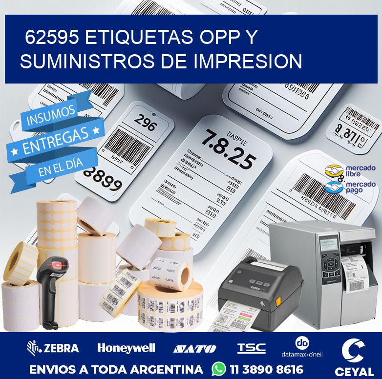 62595 ETIQUETAS OPP Y SUMINISTROS DE IMPRESION