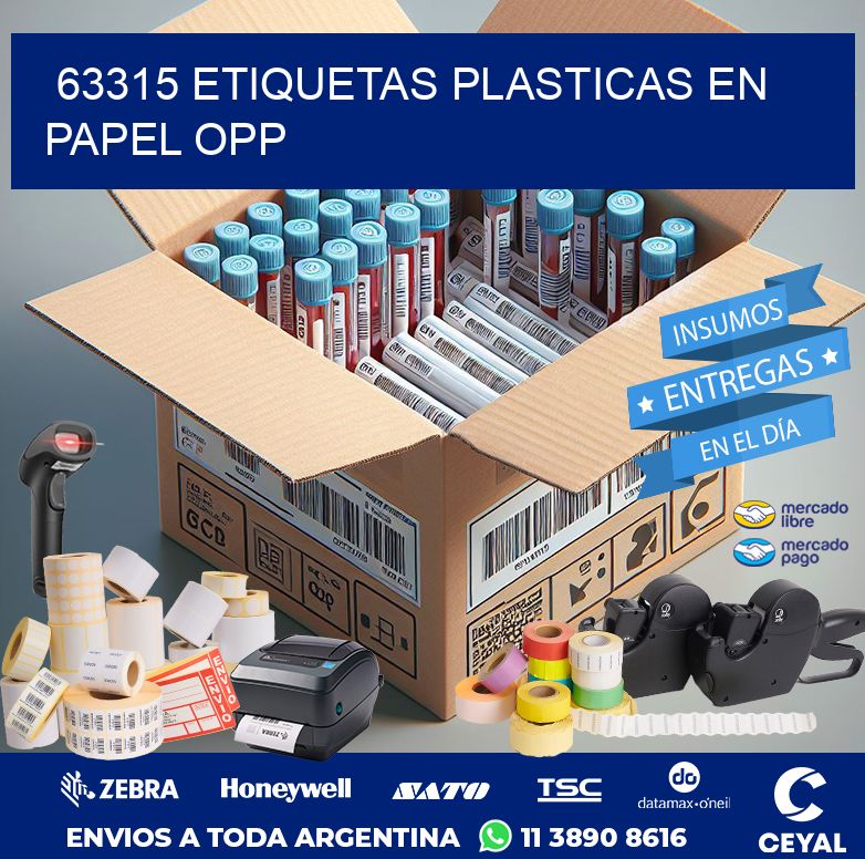 63315 ETIQUETAS PLASTICAS EN PAPEL OPP