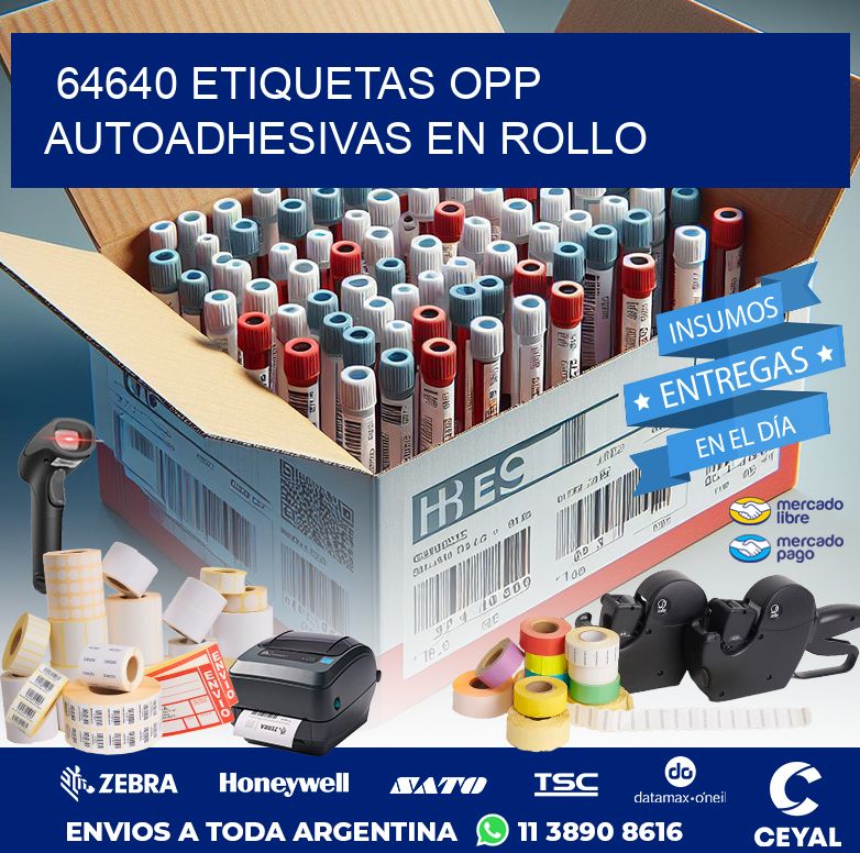 64640 ETIQUETAS OPP AUTOADHESIVAS EN ROLLO