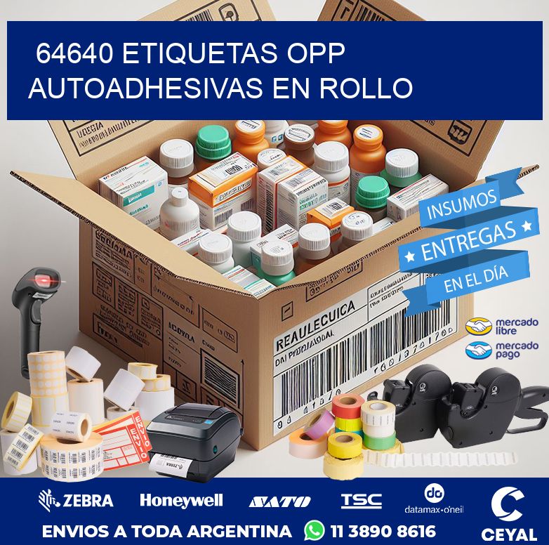 64640 ETIQUETAS OPP AUTOADHESIVAS EN ROLLO