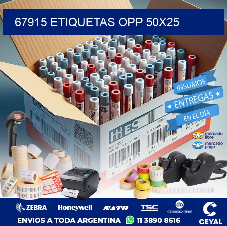 67915 ETIQUETAS OPP 50X25
