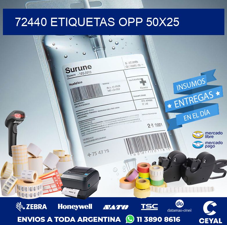 72440 ETIQUETAS OPP 50X25