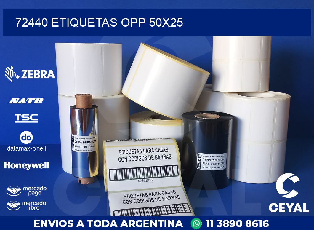 72440 ETIQUETAS OPP 50X25