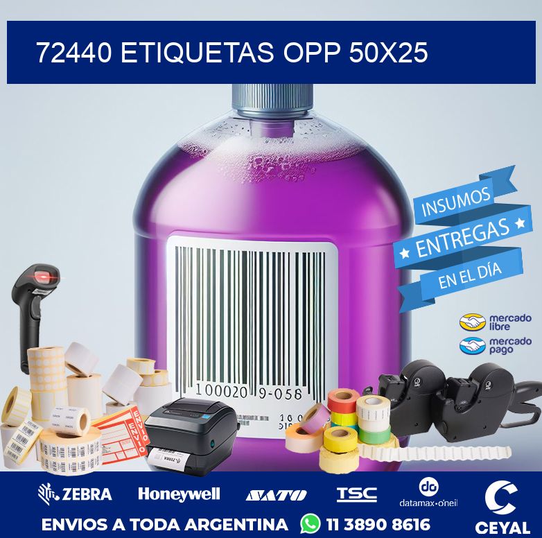 72440 ETIQUETAS OPP 50X25