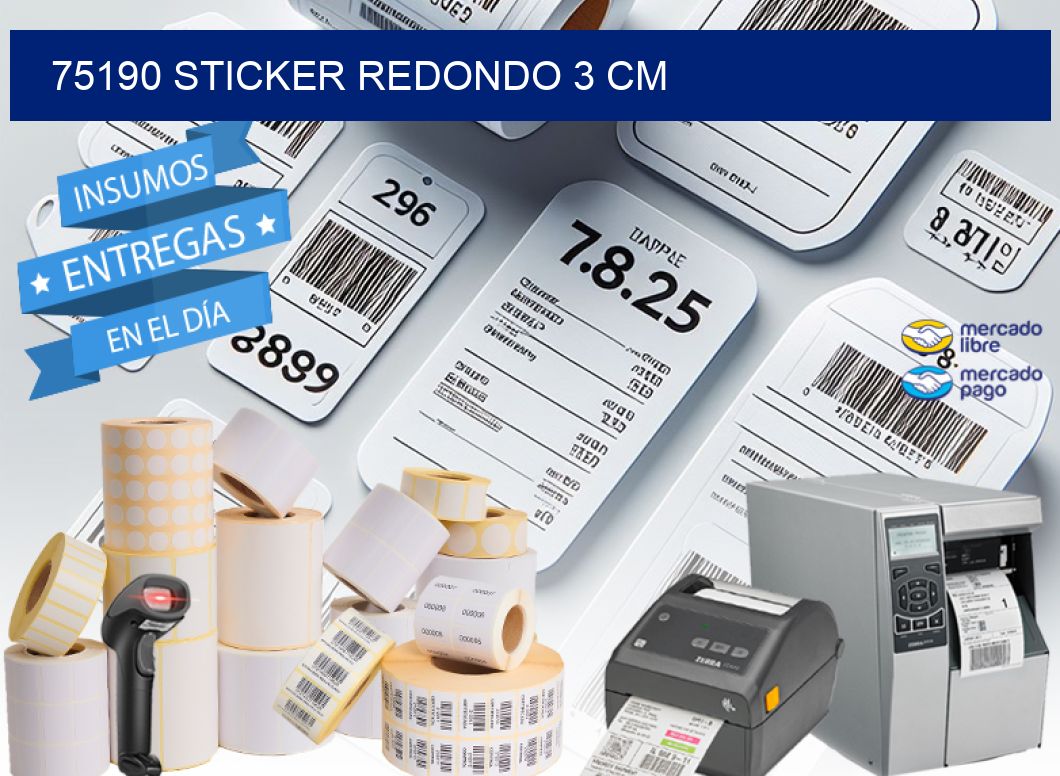 75190 STICKER REDONDO 3 CM