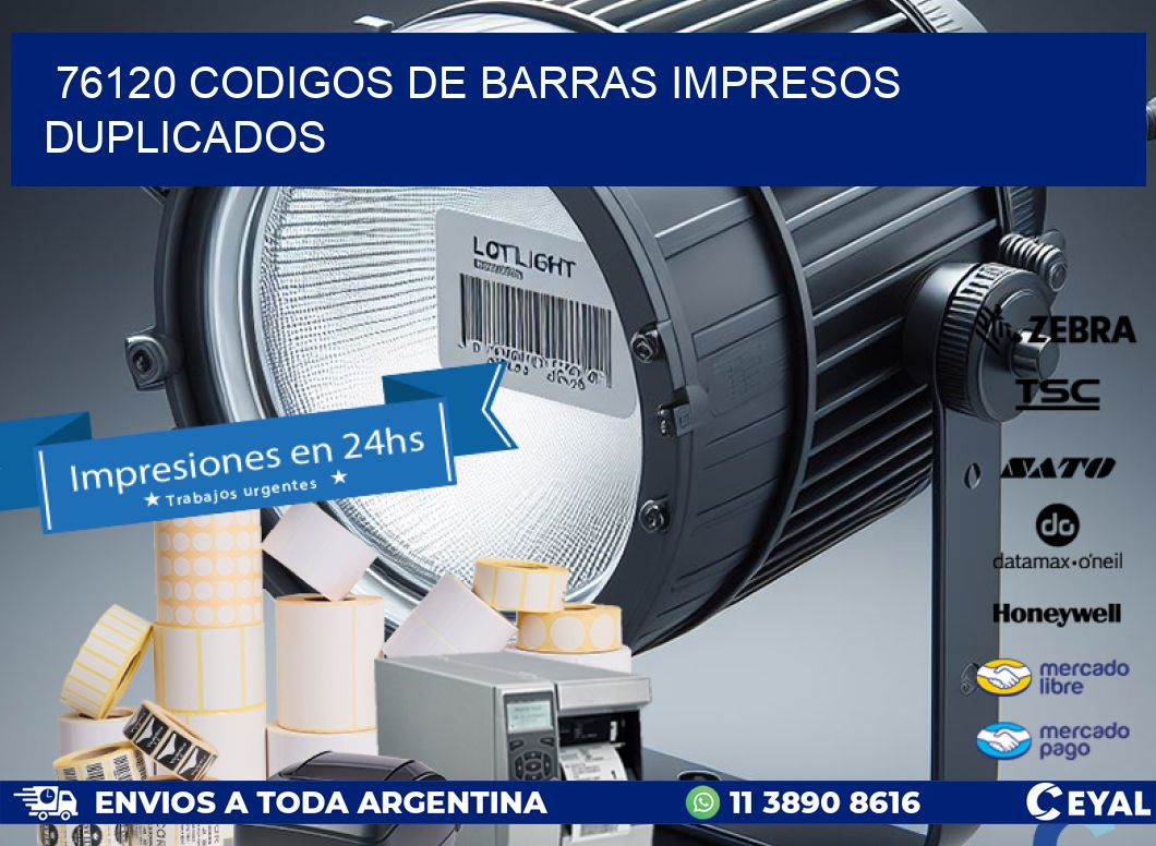 76120 codigos de barras impresos duplicados