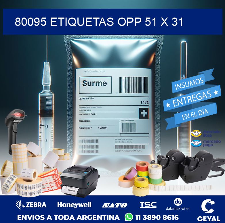 80095 ETIQUETAS OPP 51 X 31