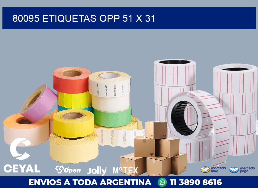 80095 ETIQUETAS OPP 51 X 31