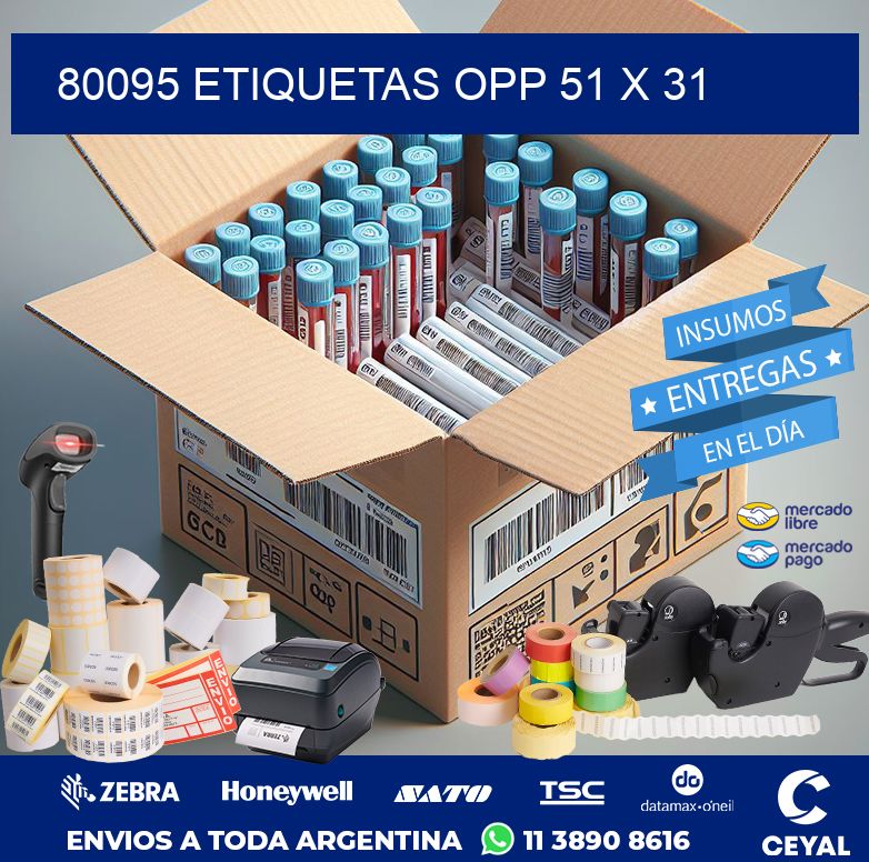 80095 ETIQUETAS OPP 51 X 31