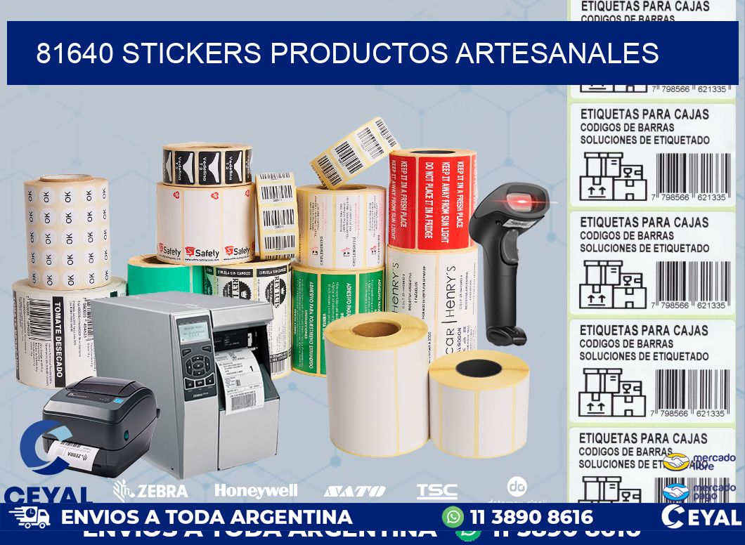 81640 stickers productos artesanales