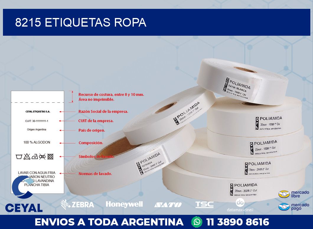 8215 ETIQUETAS ROPA