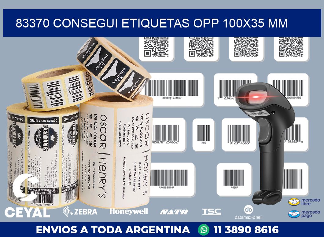 83370 CONSEGUI ETIQUETAS OPP 100X35 MM
