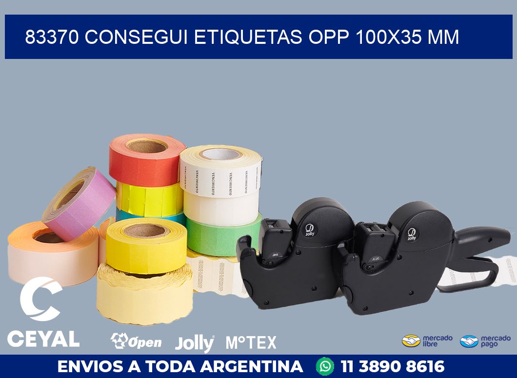 83370 CONSEGUI ETIQUETAS OPP 100X35 MM