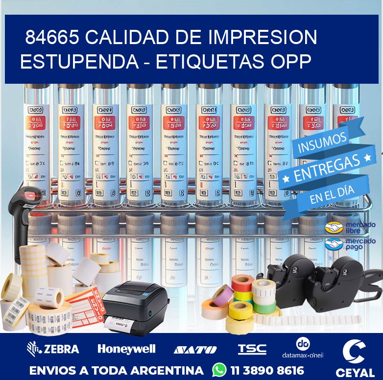 84665 CALIDAD DE IMPRESION ESTUPENDA - ETIQUETAS OPP