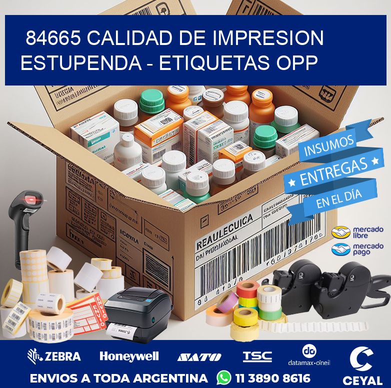 84665 CALIDAD DE IMPRESION ESTUPENDA - ETIQUETAS OPP