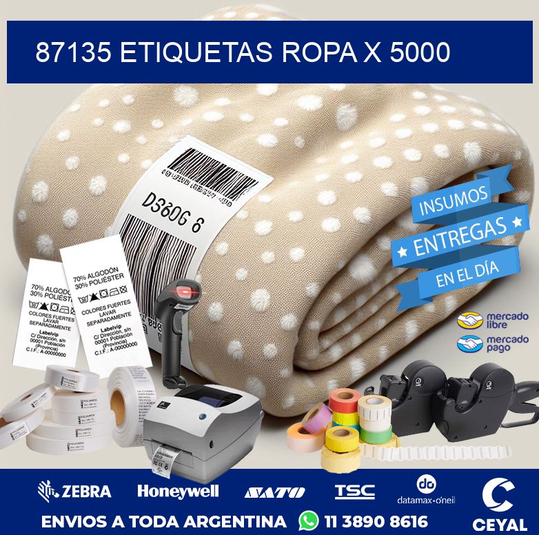 87135 ETIQUETAS ROPA X 5000
