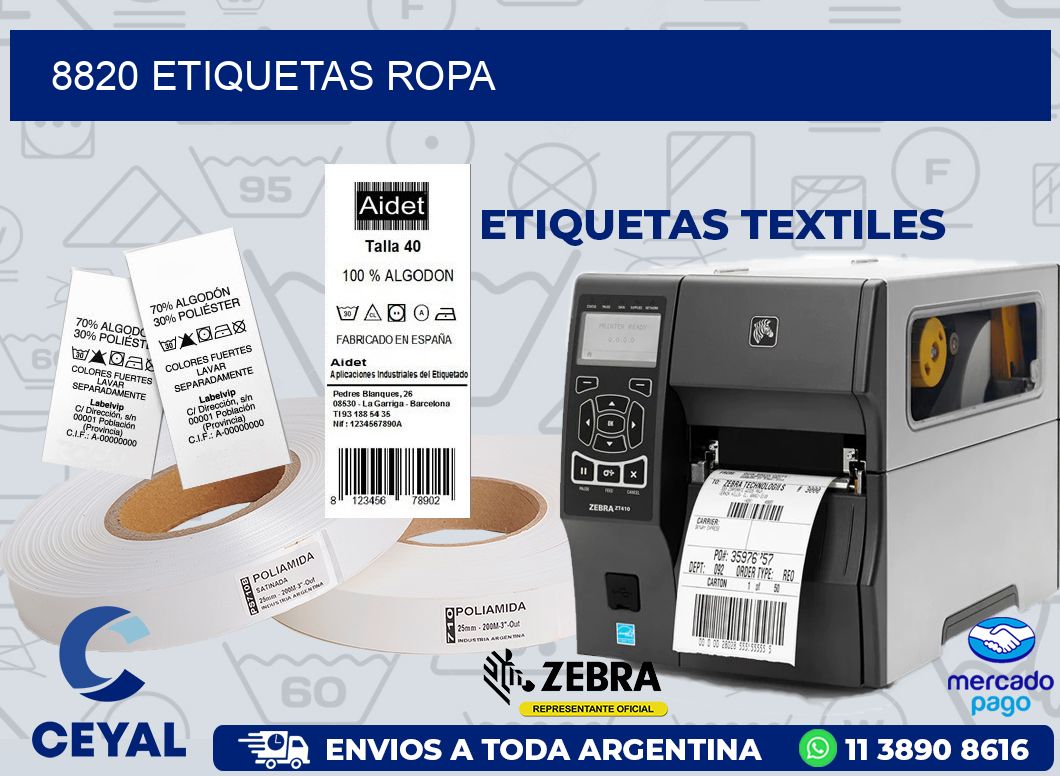 8820 ETIQUETAS ROPA