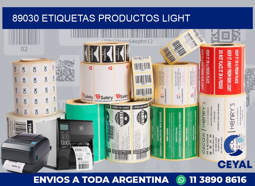 89030 etiquetas productos light