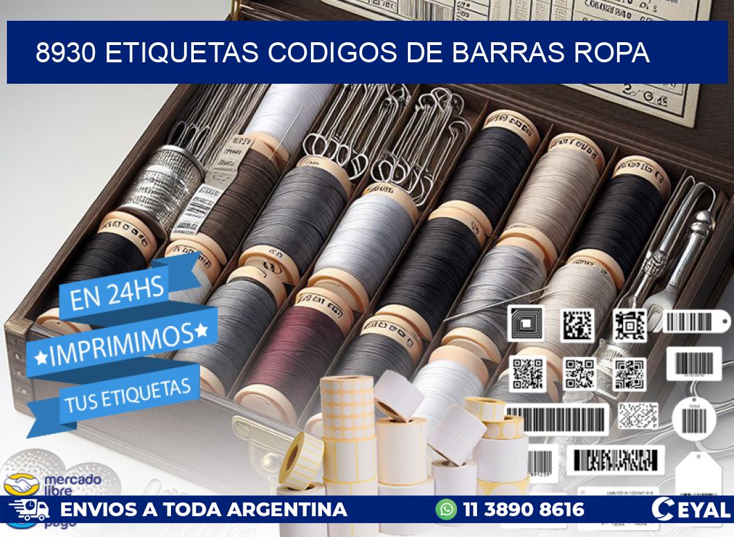 8930 ETIQUETAS CODIGOS DE BARRAS ROPA