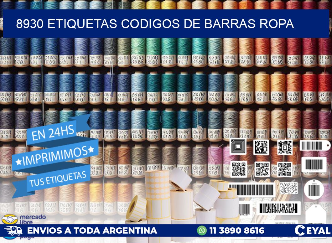 8930 ETIQUETAS CODIGOS DE BARRAS ROPA
