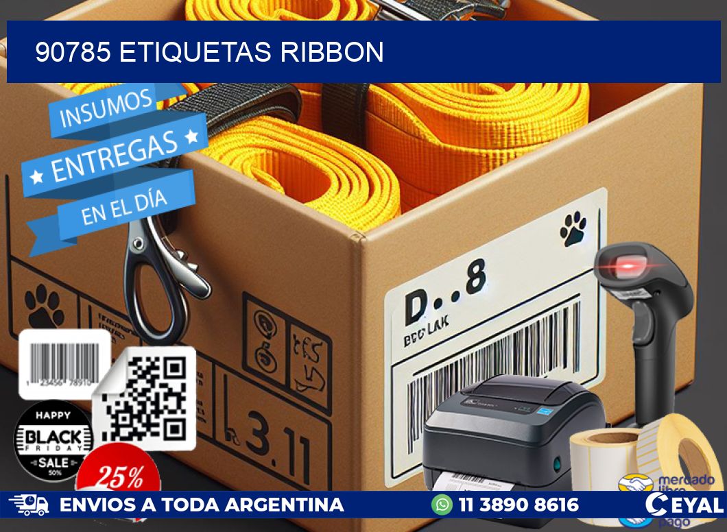 90785 ETIQUETAS RIBBON