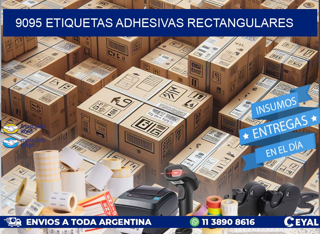 9095 ETIQUETAS ADHESIVAS RECTANGULARES