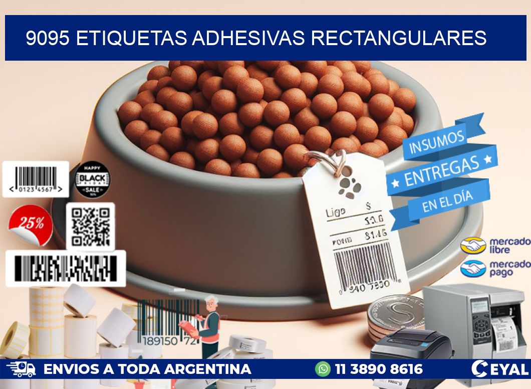 9095 ETIQUETAS ADHESIVAS RECTANGULARES