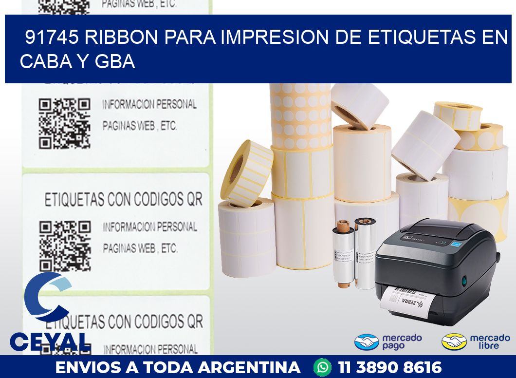 91745 RIBBON PARA IMPRESION DE ETIQUETAS EN CABA Y GBA