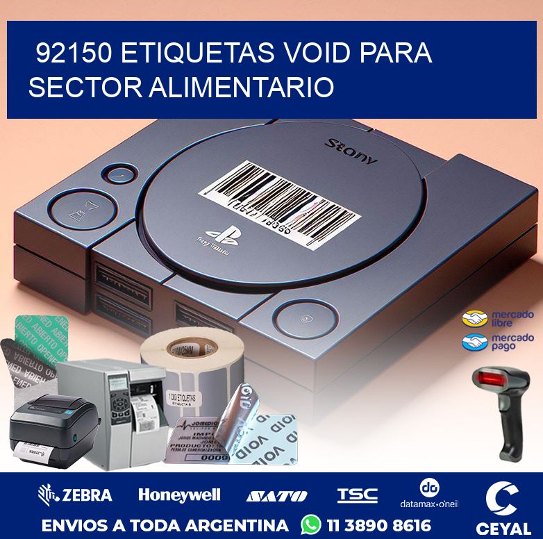 92150 ETIQUETAS VOID PARA SECTOR ALIMENTARIO