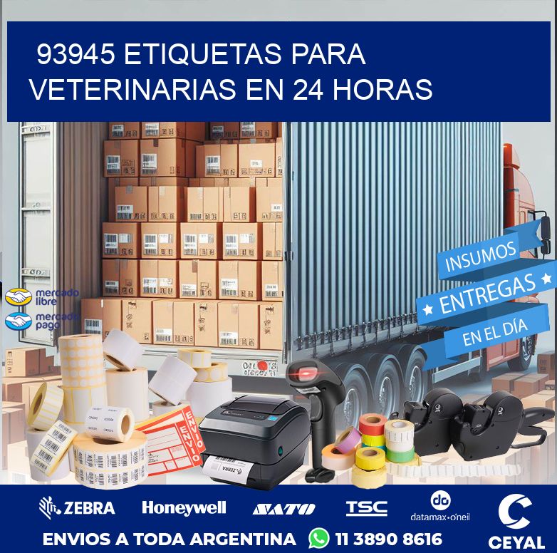 93945 ETIQUETAS PARA VETERINARIAS EN 24 HORAS